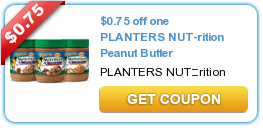 Planters Peanut Butter Coupon = $.25/Jar!