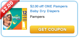 Printable Coupon: $2/1 Pampers Baby Dry Diapers