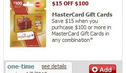 Safeway: Buy $100 MasterCard Gift Card for $90.95 ($9.05 moneymaker!)