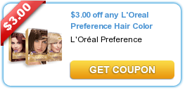 Save $3.00 on L’Oreal Preference Hair Color