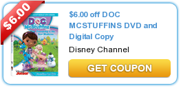 Save $6 on Doc McStuffins DVD + Walmart Deal!