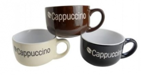 Set of 6 Jumbo-Sized 14 Ounce Colored Ceramic Coffee Mugs for $13.49