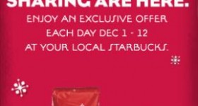 Starbucks 12 Days of Sharing: December 10 — Save 30% on gift packs