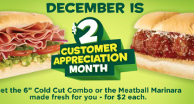 Subway: Customer Appreciation Month + $20 Subway Gift Card Giveaway