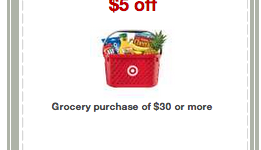 Target: $5 Off $30 Grocery Purchase Coupon Available