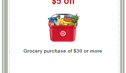 Target: $5 off a $30 Grocery Purchase Printable Coupon