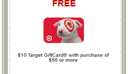 Target Coupon | Get a $10 Gift Card With ANY $50 Purchase!