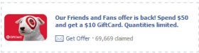 Target: Spend $50, Get $10 Gift Card Printable Coupon