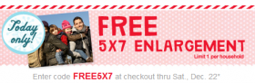 Walgreens: FREE 5×7 Photo – Today only