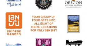 $10 off Family Fun Pass (admission for 4 people at 8 Portland-area attractions)