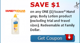 $1/1 Suave lotion coupon = free at Walmart