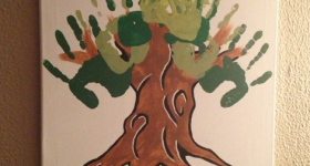 52 Weeks of Pinterest – Week 1: Family Handprint Tree