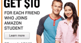 Amazon Student: FREE $10 Credit for Referring Friends