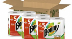 Bounty Paper Towels Huge Rolls (6 ct.): $12.59 + FREE Shipping
