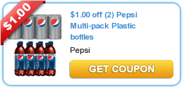 Brand New! $1.00 off (2) Pepsi Multi-pack Plastic bottles