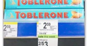Cheap Toblerone Bars at Walgreens
