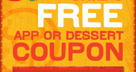 Chili’s Free Appetizer or Dessert Coupon