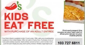 Chili’s~ Kids Eat FREE!!!