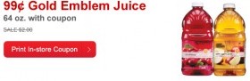 CVS: $0.99 Gold Emblem Juice (64 oz.) Printable