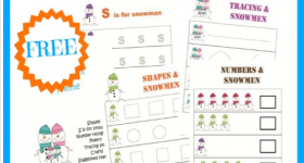 Educational Freebie: Snowmen Preschool Printable Pack