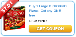 *HOT* Buy 2 Large DIGIORNO Pizzas, Get any ONE free Coupon = $1.67 at Rite Aid!