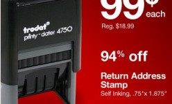 *HOT* Staples Return Address Stamp 99¢ Shipped ($18 Savings)