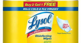Lysol Disinfecting Wipes (3 ct.): $4.45 ($1.45/canister)
