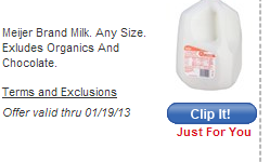 Meijer: Free Milk