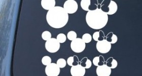 Mickey Ears Family Car Decals only $4.99 shipped