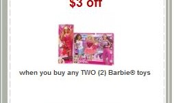 New $3/2 Barbie Toys Printable Coupon