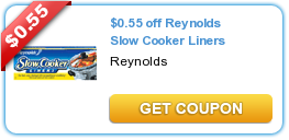 New Coupon:  $.55/1 Reynolds Slow Cooker Liners