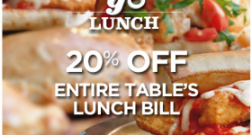 Olive Garden: 20% Off Entire Lunch Purchase Coupon Available