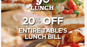 Olive Garden Coupon: 20% Off Lunch Bill