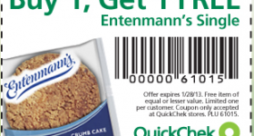 Quick Chek Coupon: BOGO Entenmann’s Singles