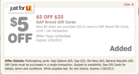 Safeway: Old Navy gift card double dip