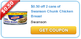 Save $0.50 on Two Cans of Swanson Chunk Chicken Breast