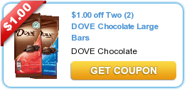 Save $1.00 on Two Dove Chocolate Large Bars