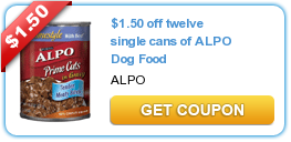Save $1.50 on Twelve Single Cans of Alpo Dog Food