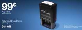 Staples: $0.99 Return Address Stamp Shipped