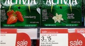 Target: Activia yogurt only $.67