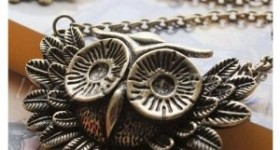 Vintage Owl Necklace Long Pattern Necklace Coat Chain only $1.55 shipped!