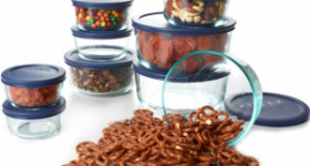Woot: Pyrex 18-Piece Storage Set Blue Lids $24.99 Shipped