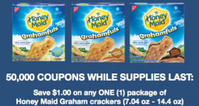 $1/1 Nabisco Honey Maid Graham Crackers coupon (Facebook offer)