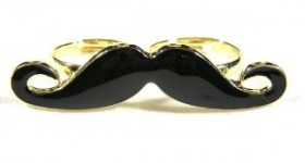 Double Mustache Ring only $0.87 shipped!
