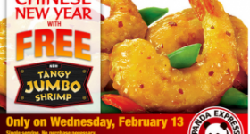 FREE Tangy Jumbo Shrimp at Panda Express 02/13