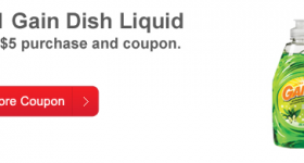 Gain Dish Liquid: $0.50 each at CVS