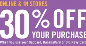 Gap Coupon – 30% off Entire Purchase (Cardholders)