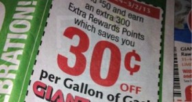 Giant – Extra Gas Bonus Points Coupon