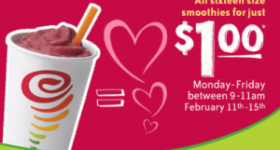 Jamba Juice 16-oz. Smoothie for $1 (No Coupon Required!)
