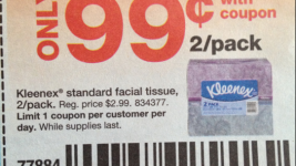 Kleenex Under $.50/Box at Staples!